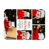 Merry kerstfoto Collage  Magnet Card Magneet (Horizontaal)
