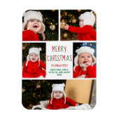 Merry kerstfoto Collage  Magnet Card Magneet (Verticaal)