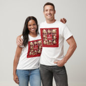 Merry Kerstfoto Collage Red White T-shirt (Unisex)