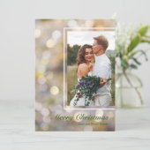 Merry kerstfoto feestdagenkaart (Staand voorkant)