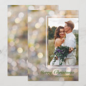 Merry kerstfoto feestdagenkaart (Voorkant / Achterkant)