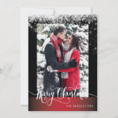 Merry kerstfoto feestdagenkaart (Voorkant)