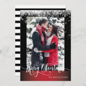 Merry kerstfoto feestdagenkaart (Voorkant / Achterkant)