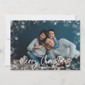 Merry kerstfoto feestdagenkaart (Voorkant)