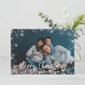 Merry kerstfoto feestdagenkaart (Staand voorkant)