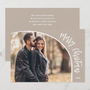 Merry kerstfoto feestdagenkaart