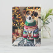Merry kerstfoto feestdagenkaart (Staand voorkant)