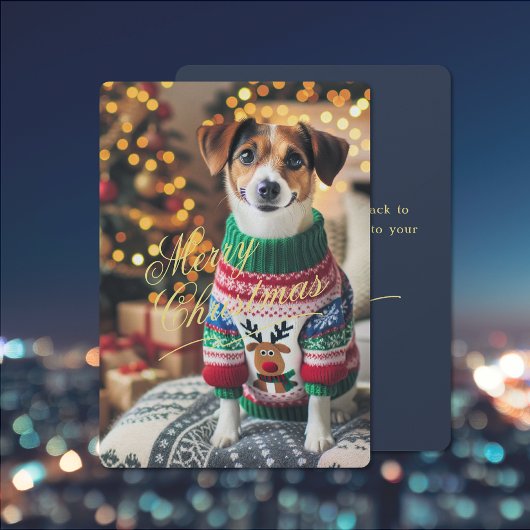 Merry kerstfoto feestdagenkaart