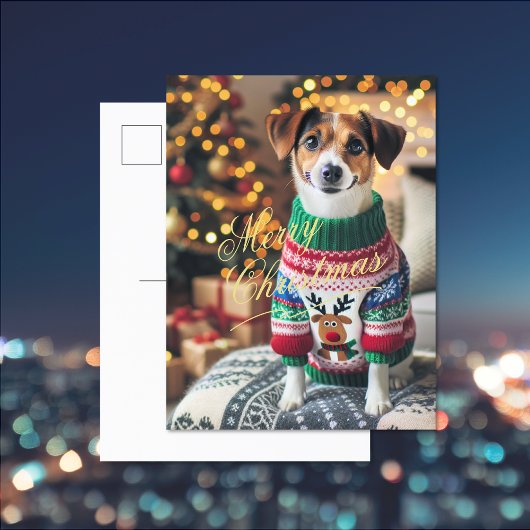 Merry kerstfoto feestdagenkaart