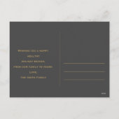 Merry kerstfoto feestdagenkaart (Achterkant)