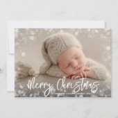 Merry kerstfoto feestdagenkaart (Voorkant)