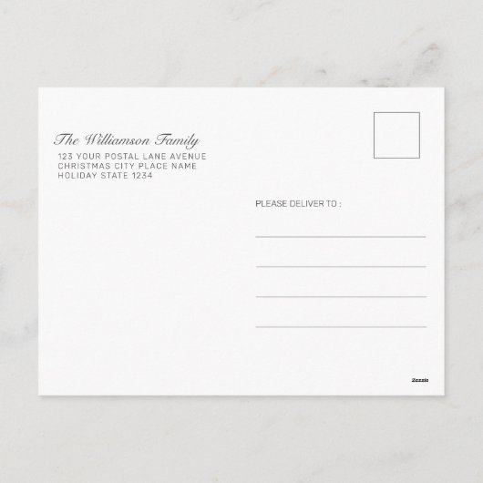 Merry kerstfoto feestdagenkaart (Achterkant)