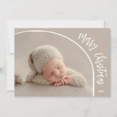 Merry kerstfoto feestdagenkaart (Voorkant)