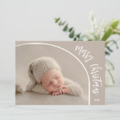 Merry kerstfoto feestdagenkaart (Staand voorkant)