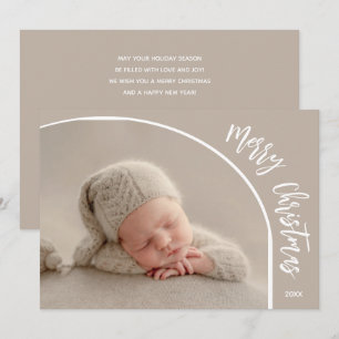 Merry kerstfoto feestdagenkaart