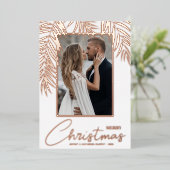 Merry kerstfoto folie feestdagenkaart (Staand Voorkant)