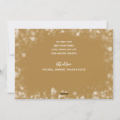 Merry kerstfoto Gold Feestdagenkaart (Achterkant)