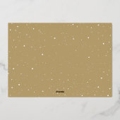 Merry kerstfoto Gold Folie Feestdagenkaart (Achterkant)