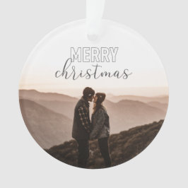 Merry kerstfoto Gray Buffalo Pset Ornament