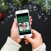 Merry kerstfoto Green Feestdagen Kaart