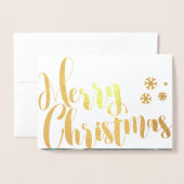 Merry kerstfoto Lijst Design Folie Kaarten (Voorkant met envelop)