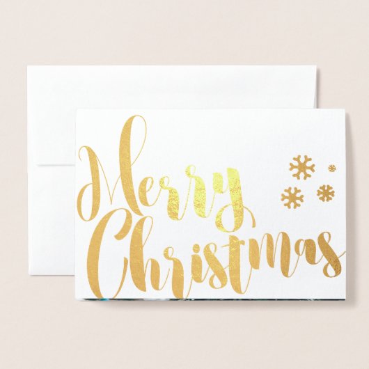 Merry kerstfoto Lijst Design Folie Kaarten (Voorkant met envelop)