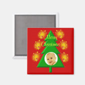 Merry kerstfoto Lijst Magnet (Voorkant / Achterkant)