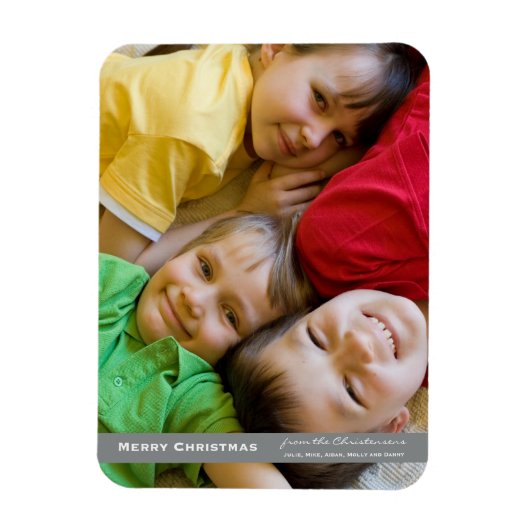 Merry kerstfoto Magnet Magneet (Verticaal)