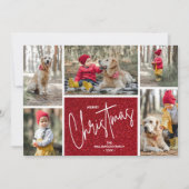 Merry kerstfoto Red Feestdagenkaart (Voorkant)