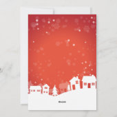 Merry kerstfoto rood, groen script feestdagenkaart (Achterkant)