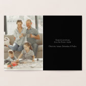 Merry kerstfoto Wreath Folie Kaarten (Binnen)