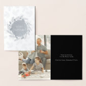 Merry kerstfoto Wreath Folie Kaarten (Display)