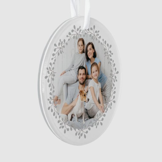 Merry kerstfoto Wreath Ornament (voorkant)