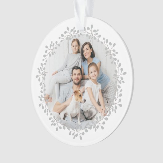 Merry kerstfoto Wreath Ornament (voorkant)