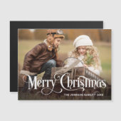 Merry-kerstfotoholiday Magnetic Card (Voorkant / Achterkant)