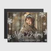 Merry-kerstfotoholiday Magnetic Card (Voorkant / Achterkant)