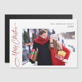 Merry-kerstfotoholiday Magnetic Card