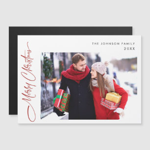 Merry-kerstfotoholiday Magnetic Card