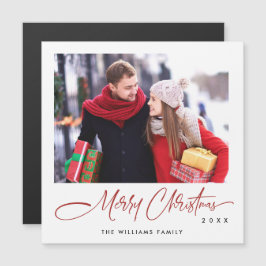 Merry-kerstfotoholiday Magnetic Card