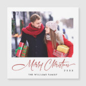 Merry-kerstfotoholiday Magnetic Card (Voorkant)
