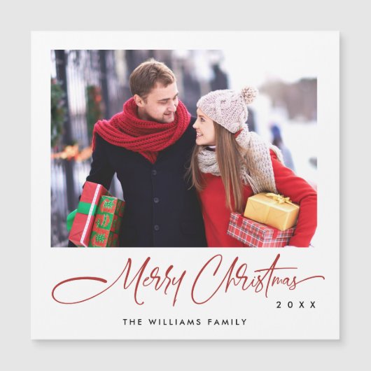 Merry-kerstfotoholiday Magnetic Card (Voorkant)