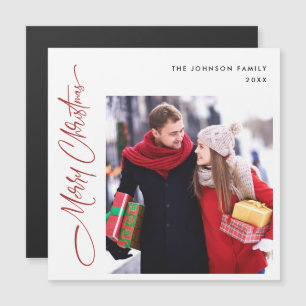 Merry-kerstfotoholiday Magnetic Card