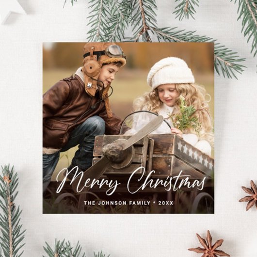 Merry-kerstfotoholiday Magnetic Card