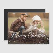 Merry-kerstfotoholiday Magnetic Card (Voorkant / Achterkant)