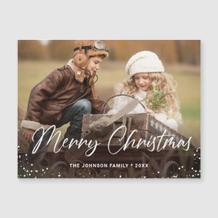 Merry-kerstfotoholiday Magnetic Card