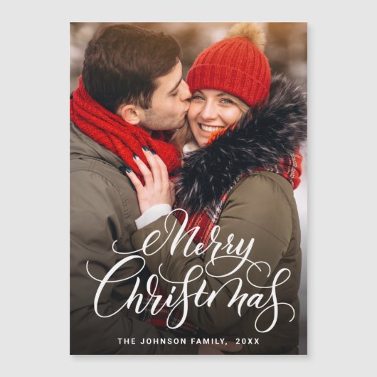 Merry-kerstfotoholiday Magnetic Card (Voorkant)