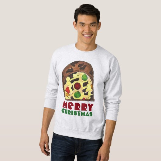 Merry Kerstfruit Cake Ugly Xmas Sweater (Voorkant volledig)