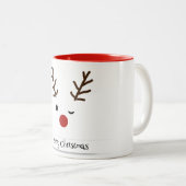 Merry KerstFunny Tweekleurige Koffiemok (Voorkant rechts)