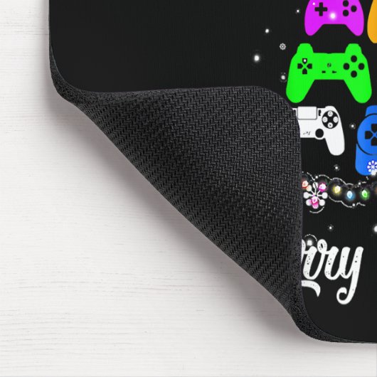 Merry kerstgame Controller Tree Kind Adult Lig Muismat (Hoek)