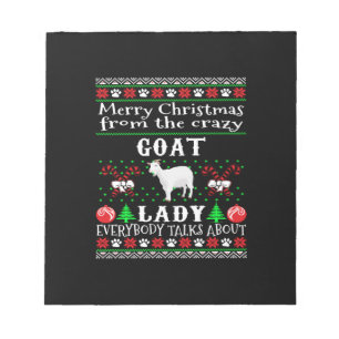 Merry Kerstgeit Lady Ugly Gift Notitieblok